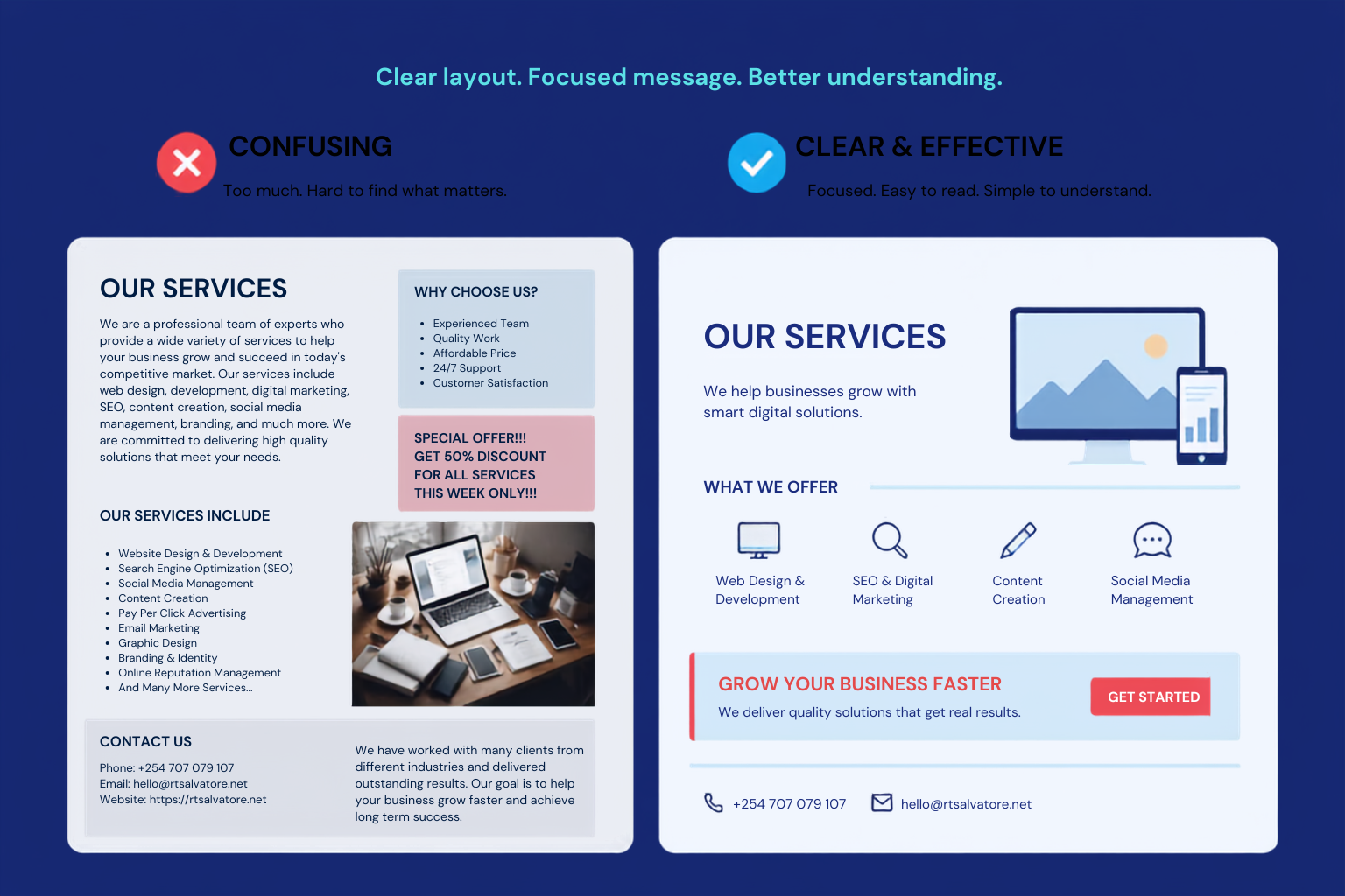 good design reduces confusion